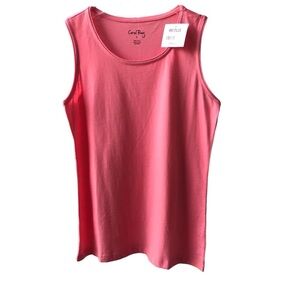 Coral Bay Every Day Tank size S coral sleeveless crew neck 100% cotton